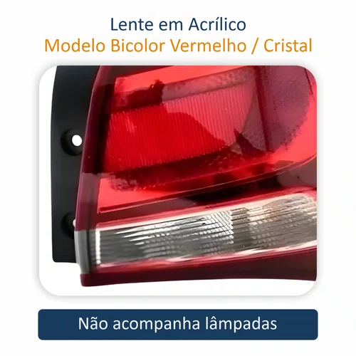 Lanterna Gm Cobalt 2016 Até 2019 Canto Bicolor Cristal Lado Direito Passageiro