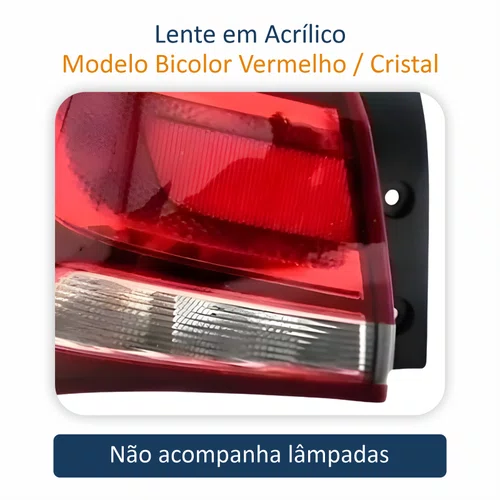 Lanterna Gm Cobalt 2016 Até 2019 Canto Bicolor Cristal Lado Esquerdo Motorista