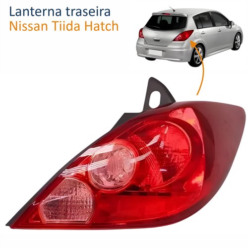 Lanterna Nissan Tiida Hatch 2008 Até 2013 Lado Direito Passageiro
