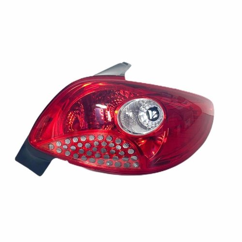 Lanterna Peugeot 207 Hatch 2009 2010 2011 2012 2013 2014 2015 Bicolor Cristal Grade Ré Vermelha Lado Direito Passageiro