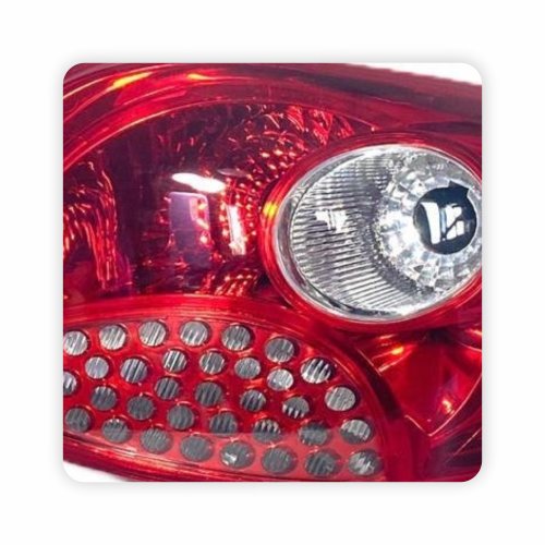 Lanterna Peugeot 207 Hatch 2009 2010 2011 2012 2013 2014 2015 Bicolor Cristal Grade Ré Vermelha Lado Direito Passageiro