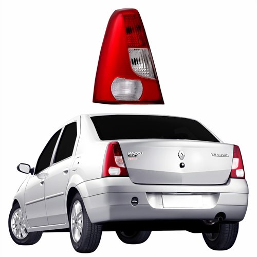 Lanterna Renault Logan 2007 2008 2009 2010 Bicolor Lado Esquerdo Motorista