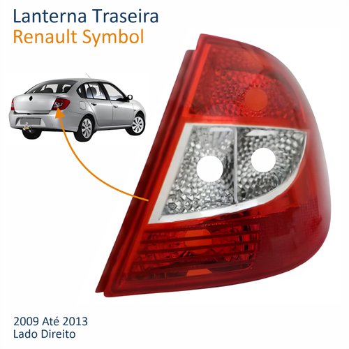 Lanterna Traseira Renault Symbol 2009 Até 2013 Lado Direito Passageiro