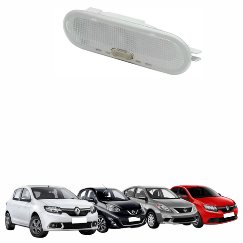 Lanterna Teto Renault Logan Sandero March Versa 2015 2016 2017 2018 2019  Com Botão