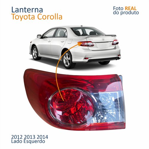 Lanterna Traseira Toyota Corolla 2012 2013 2014 Sem Led Canto Lado Esquerdo Motorista