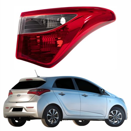 Lanterna Traseira Canto Hyundai Hb20 Hatch 2012 Até 2015 Fumê Lado Direito Passageiro