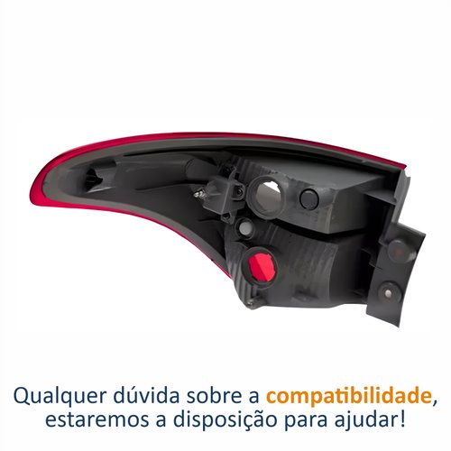 Lanterna Traseira Canto Hyundai Hb20 Hatch 2012 Até 2015 Fumê Lado Direito Passageiro