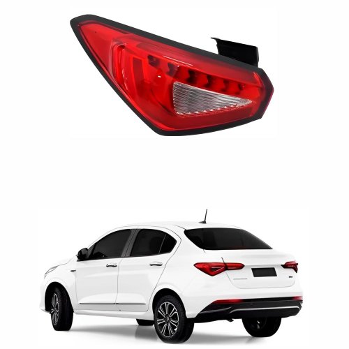 Lanterna Traseira Fiat Cronos 2018 2019 2020 2021 2022 Canto Com Led Lado Esquerdo Motorista