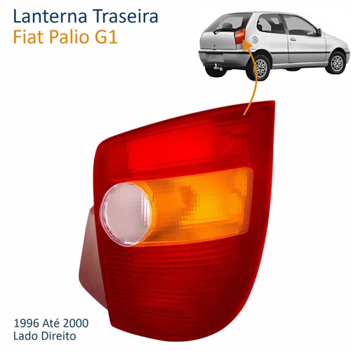 Lanterna Traseira Fiat Palio G1 1996 Até 2000 Tricolor Lado Direito Passageiro
