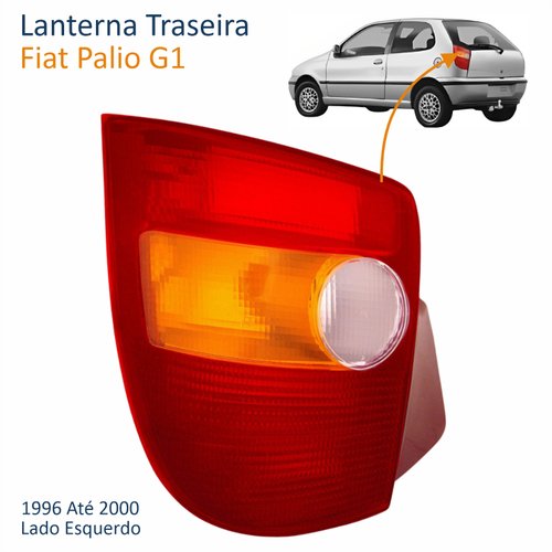 Lanterna Traseira Fiat Palio G1 1996 Até 2000 Tricolor Lado Esquerdo Motorista
