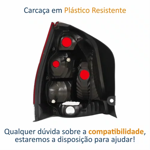 Lanterna Traseira Fiat Palio G3 2004 Até 2016 Fumê Lado Direito Passageiro