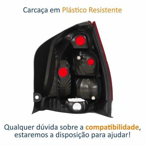 Lanterna Traseira Fiat Palio G3 2004 Até 2016 Fumê Lado Esquerdo Motorista