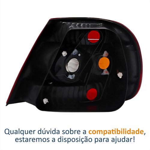 Lanterna Traseira Fiat Siena G3 2004 Até 2007 Canto Âmbar Lado Esquerdo Motorista