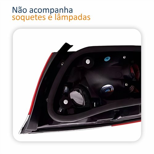 Lanterna Traseira Fiat Siena G4 2008 Até 2013 Canto Bicolor Lado Esquerdo Motorista
