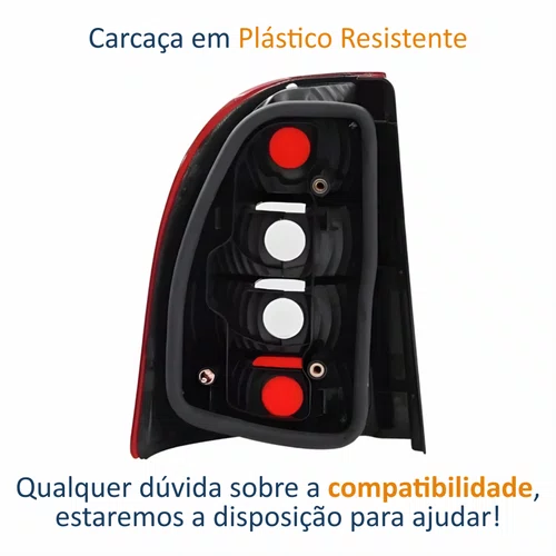 Lanterna Traseira Fiat Strada 2005 Até 2008 Bicolor Lado Direito Passageiro