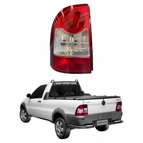 Lanterna Traseira Fiat Strada Working 2009 Até 2013 Bicolor Canto Lado Esquerdo Motorista