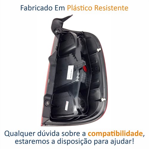 Lanterna Traseira Fiat Uno Vivace 2011 Até 2014 Original Arteb Fumê Lado Esquerdo Motorista