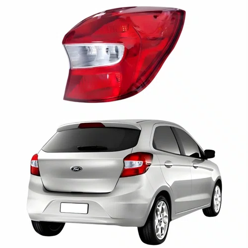 Lanterna Traseira Ford Ka Hatch 2015 Até 2018 Bicolor Cristal Lado Direito Passageiro