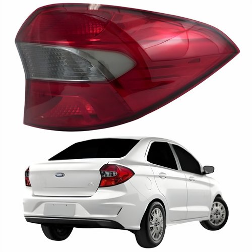 Lanterna Traseira Ford Ka Sedan 2019 Até 2023 Fumê Lado Direito Passageiro