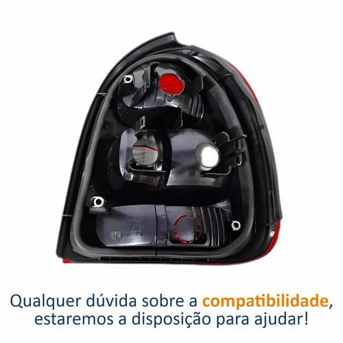 Lanterna Traseira Gm Corsa Hatch 2000 Até 2002 Bicolor Fumê Lado Direito Passageiro