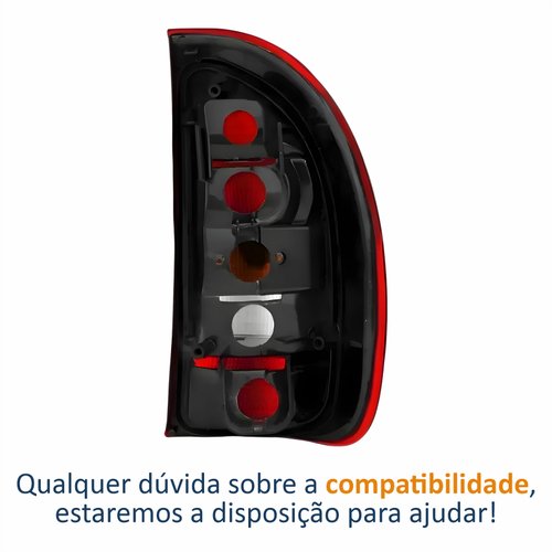 Lanterna Traseira Gm Corsa Hatch 4 Portas 1996 Até 1999 Fumê Lado Esquerdo Motorista