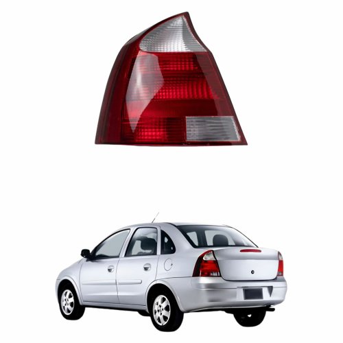 Lanterna Traseira Gm Corsa Sedan Frente Montana 2003 Até 2010 Bicolor Lado Esquerdo Motorista