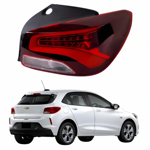 Lanterna Traseira Gm Onix Hatch 2020 Até 2024 Bicolor Com Led Lado Direito Passageiro