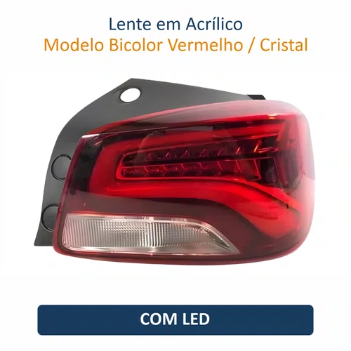 Lanterna Traseira Gm Onix Hatch 2020 Até 2024 Bicolor Com Led Lado Direito Passageiro
