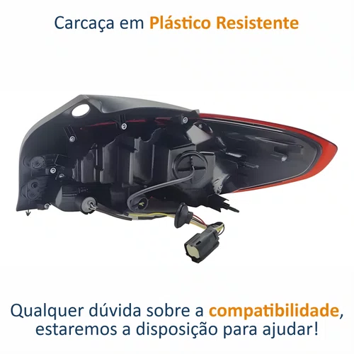 Lanterna Traseira Gm Onix Hatch 2020 Até 2024 Bicolor Com Led Lado Esquerdo Motorista