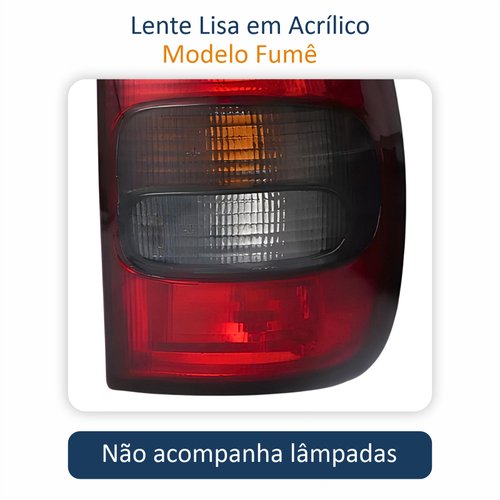 Lanterna Traseira Gm Pickup 1996 Até 1999 Fumê Lado Direito Passageiro
