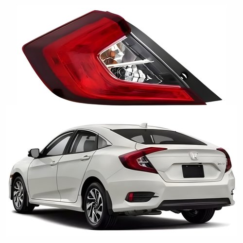 Lanterna Traseira Honda Civic 2017 Até 2020 Bicolor Canto Lado Esquerdo Motorista