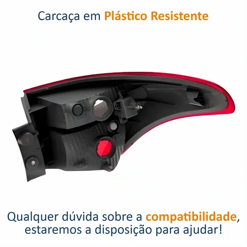 Lanterna Traseira Hyndai Hb20 Hatch 2012 Até 2019 Tampa Fumê Lado Direito Passageiro