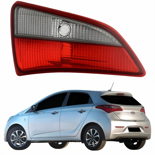 Lanterna Traseira Hyndai Hb20 Hatch 2012 Até 2019 Tampa Fumê Lado Esquerdo Motorista