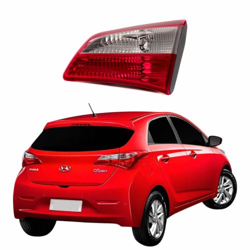 Lanterna Traseira Hyundai Hb20 Hatch 2012 Até 2019 Tampa Bicolor Lado Direito Passageiro