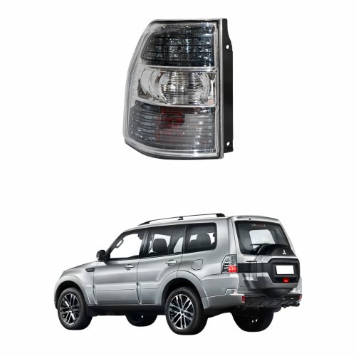 Lanterna Traseira Mitsubishi Pajero Full 4P 2007 Até 2014 Bicolor Cristal Lado Esquerdo Motorista