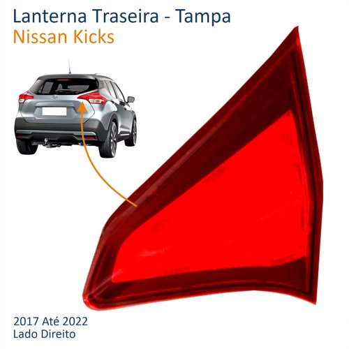 Lanterna Traseira Nissan Kicks 2017 Até 2022 Tampa Lado Direito Passageiro