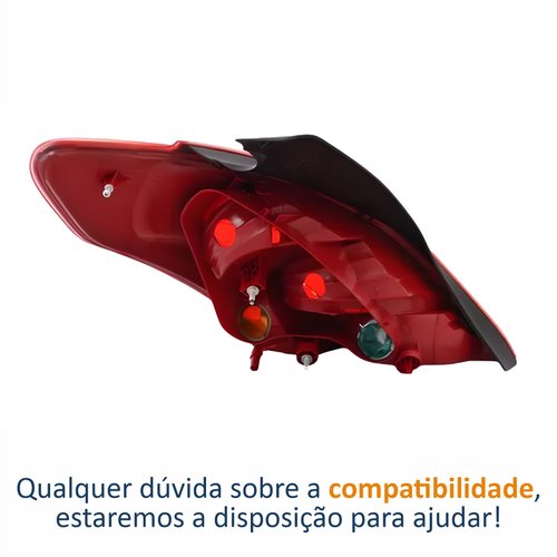 Lanterna Traseira Peugeot 308 Hatch 2011 Até 2015 Lado Direito Passageiro