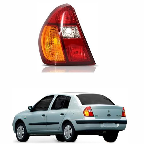 Lanterna Traseira Renault Clio Sedan 2000 Até 2005 Tricolor Lado Esquerdo Motorista