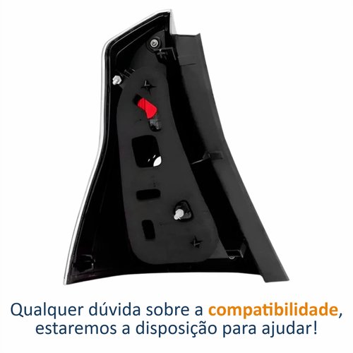 Lanterna Traseira Renault Sandero 2012 Até 2014 Fumê Lado Direito Passageiro