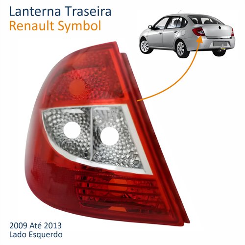 Lanterna Traseira Renault Symbol 2009 Até 2013 Lado Esquerdo Motorista