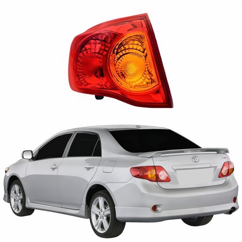 Lanterna Traseira Toyota Corolla 2008 2009 2010 2011 Canto Pisca Âmbar Lado Esquerdo Motorista