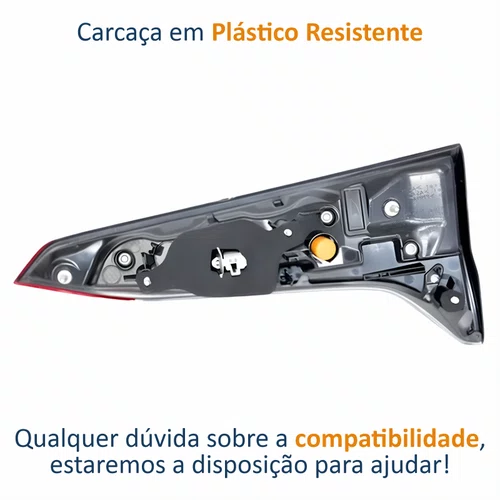 Lanterna Traseira Toyota Hilux Sw4 2016 Até 2020 Tampa Com Led Lado Esquerdo Motorista