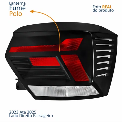 Lanterna Traseira Volkswagen Polo 2023 2024 2025 Fumê Lado Direito Passageiro