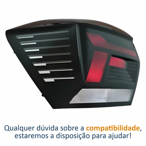 Lanterna Traseira Volkswagen Polo 2023 2024 2025 Fumê Lado Esquerdo Motorista