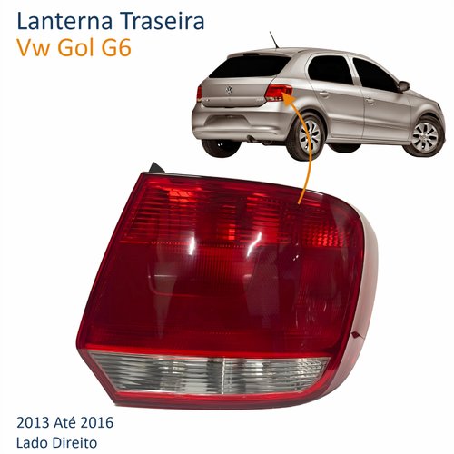 Lanterna Traseira Vw Gol G6 2013 Até 2016 Encaixe Hella Lado Direito Passageiro