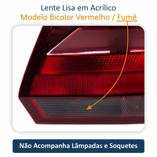 Lanterna Traseira Vw Gol G7 2016 Até 2018 Fumê Lado Direito Passageiro