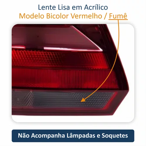 Lanterna Traseira Vw Gol G8 2018 Até 2023 Fumê Lado Esquerdo Motorista