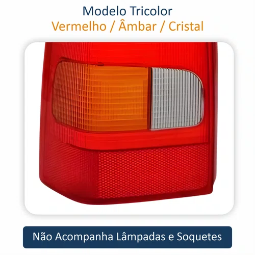 Lanterna Traseira Vw Parati G2 Bola 1995 Até 1999 Tricolor Lado Esquerdo Motorista