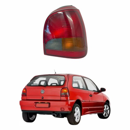 Lanterna VW Gol G2 1995 1996 1997 1998 1999 Tricolor Pisca Âmbar Lado Direito Passageiro