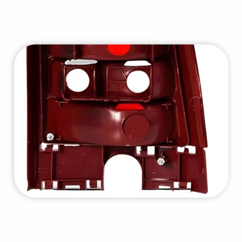 Lanterna VW Gol G3 1999 2000 2001 2002 2003 2004 2005 Carcaça Vermelha Re Fumê Lado Esquerdo Motorista